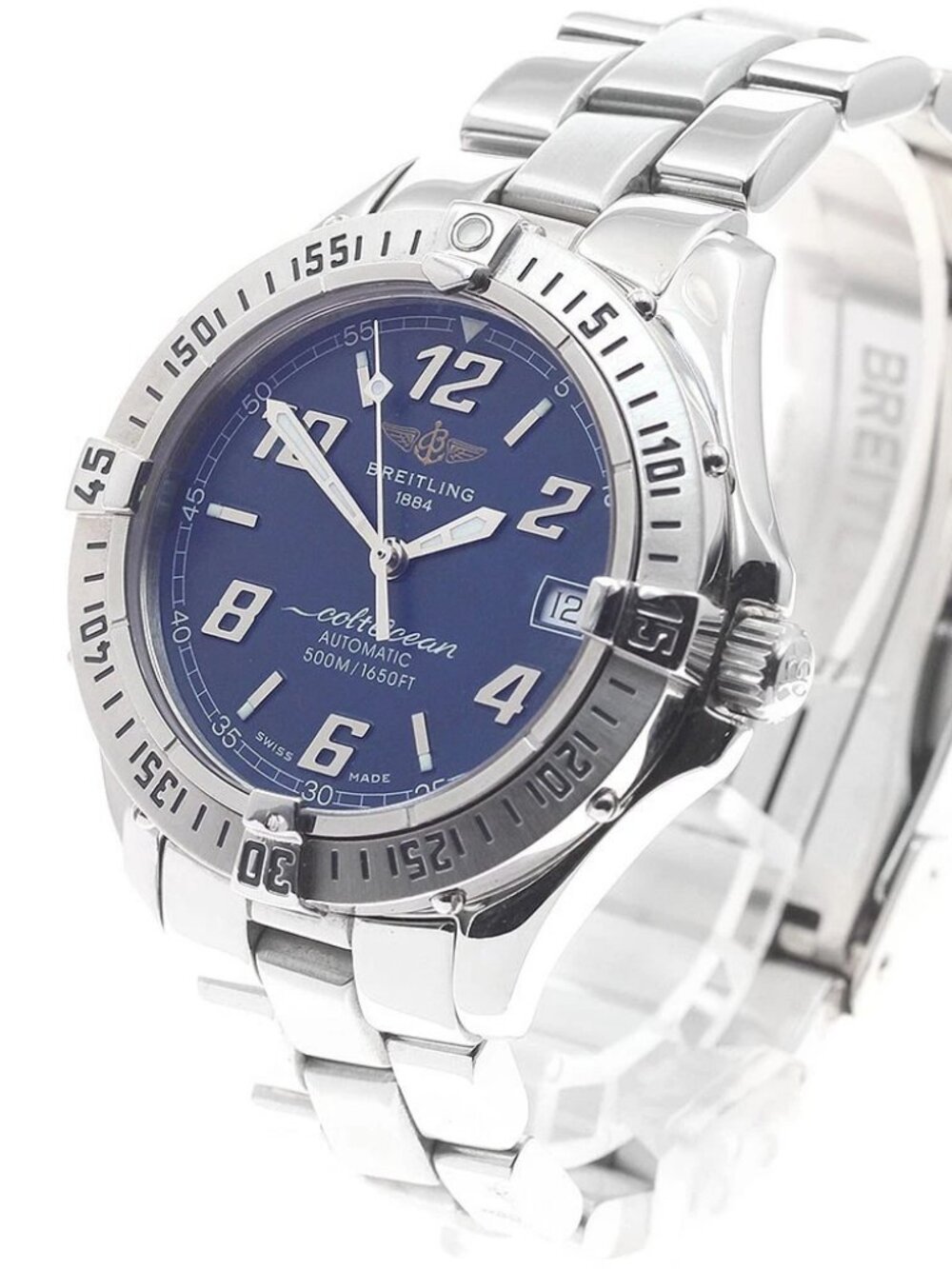 BREITLING Colt Ocean A17350 Date Navy Dial Automatic Men's Watch_964220